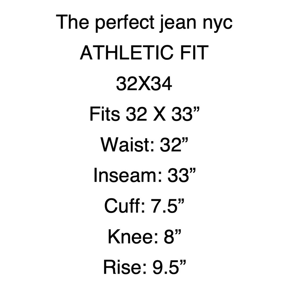 The Perfect Jean NYC Athletic Fit Men 32x34 Black Stretch Denim Cotton Blend - Picture 9 of 15